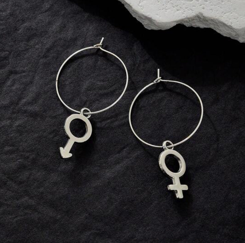 Wholesale  gender symbol earrings