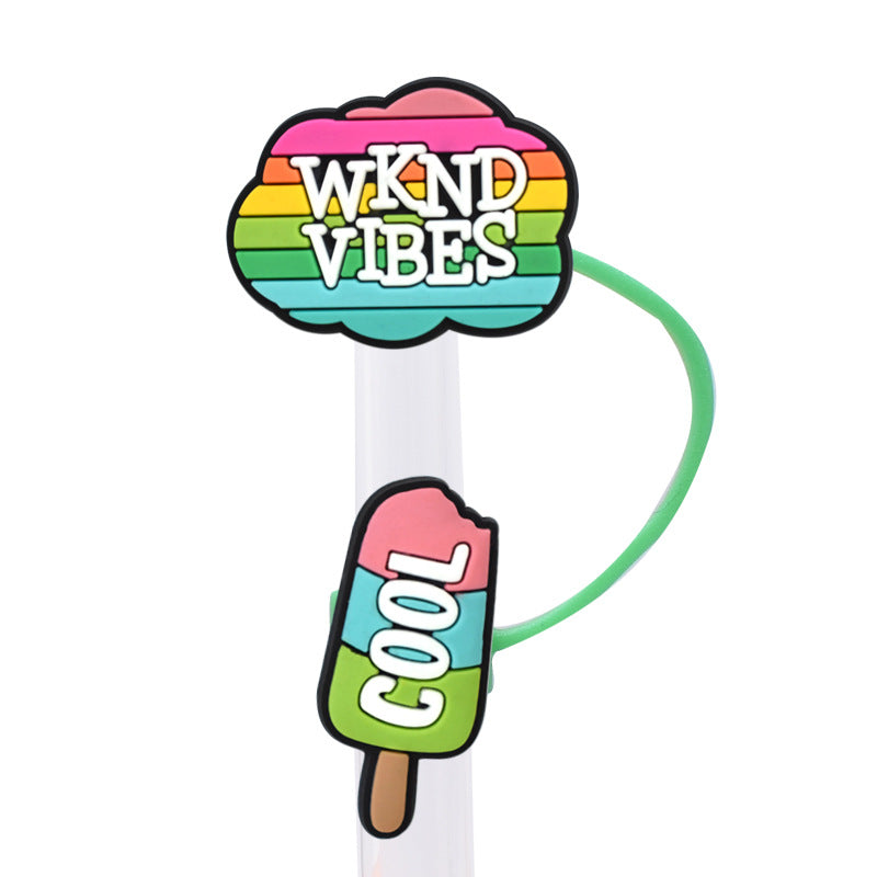 Wholesale Random 100pcs  PVC Soft Straw Tube Cap