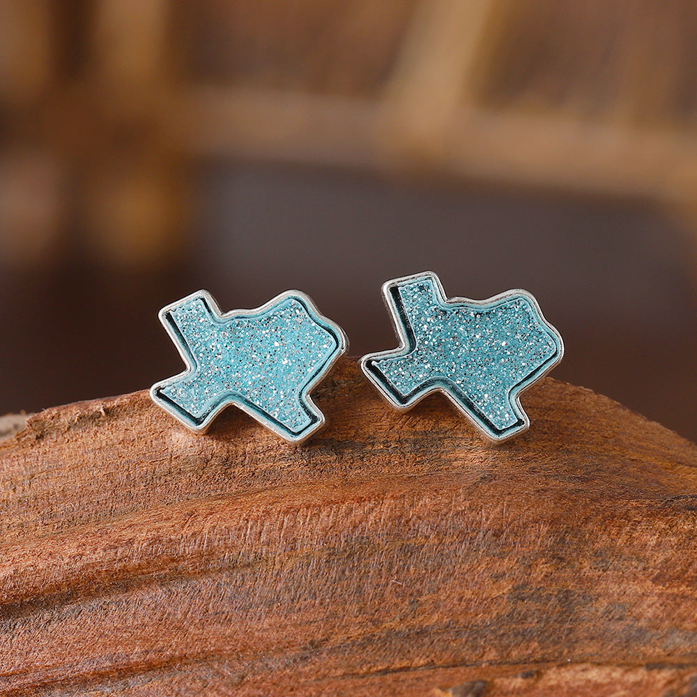 Wholesale  geometric irregular color earrings