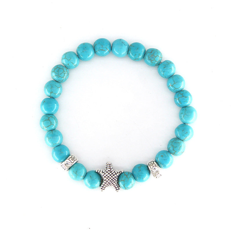Wholesale Turquoise Beaded Bracelet Beach Turtle Design Travel Commemoration Gift