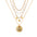 Wholesale Human head necklace set light luxury temperament relief round necklace