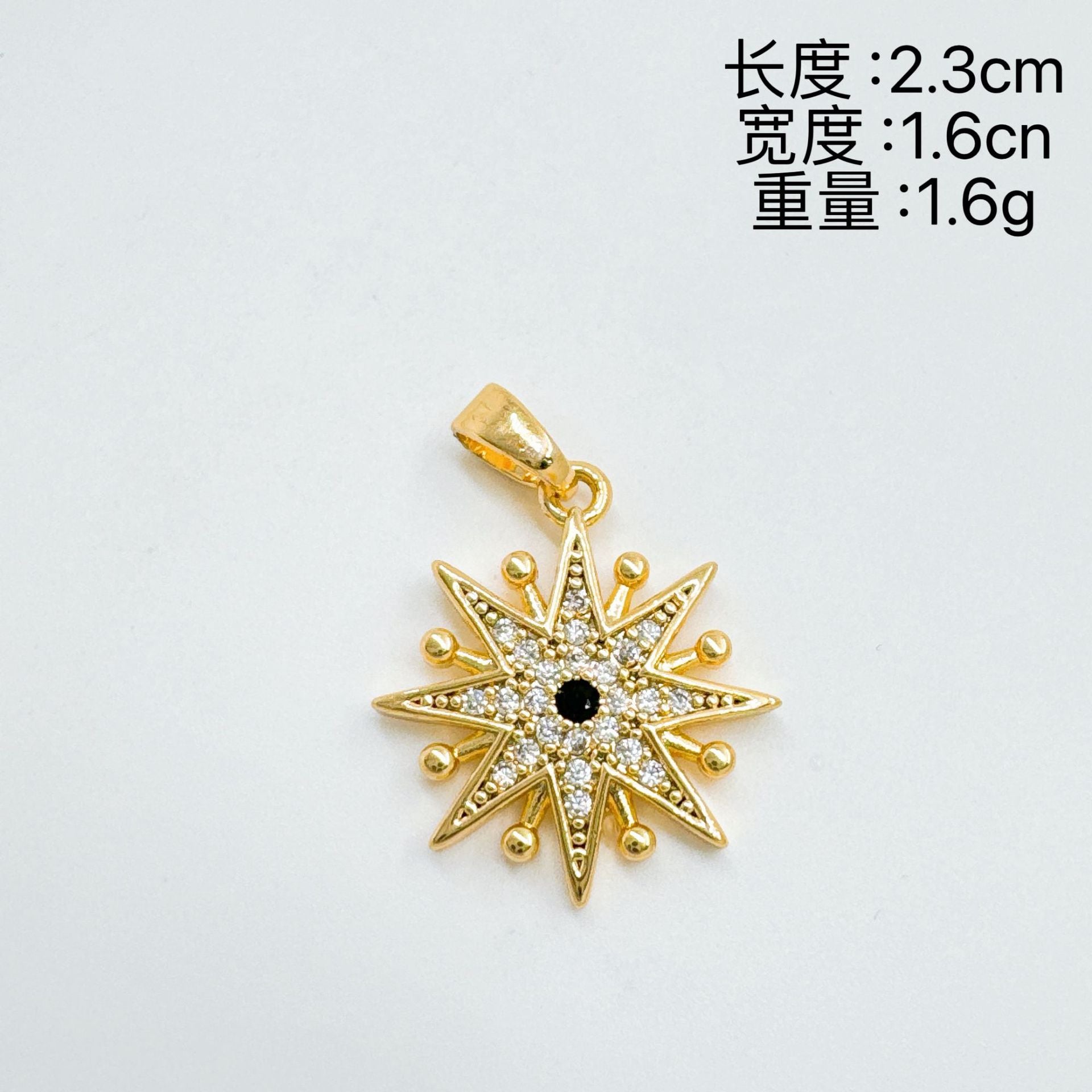 Wholesale Hip-Hop Ins Style Gold Plated Zircon Pendant Necklace for Women Fashion Accessory Boutique Resale