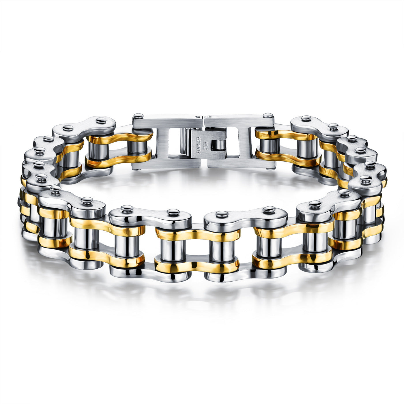 Wholesale Stainless steel men's bracelet rock personality motorcycle chain