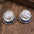 Wholesale  color painting oil three-layer round cake earrings