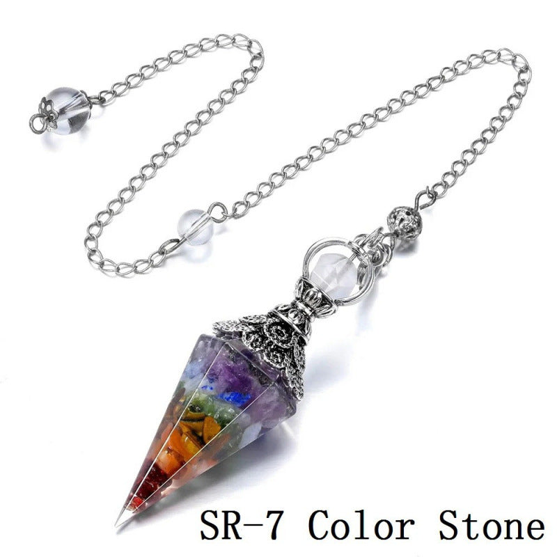 Wholesale Amethyst Crystal Hexagon Pendant Ancient Silver for DIY Jewelry Making Decorative Gift