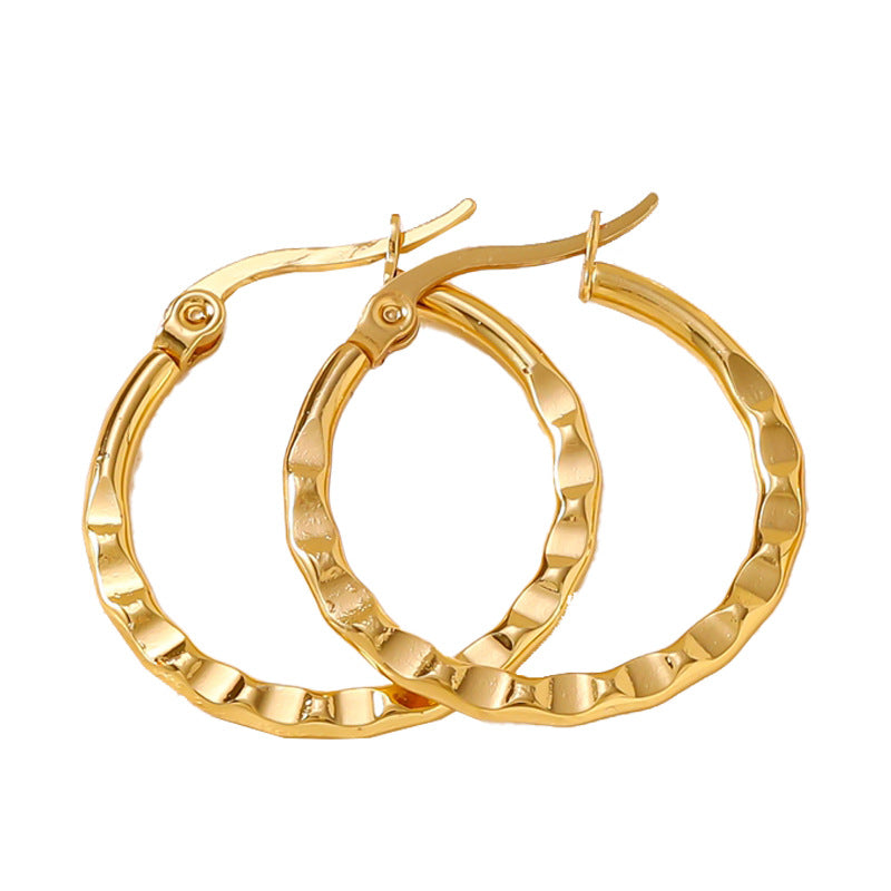 Wholesale 20mm Inner Diameter Stainless Steel Bold Hoop Earrings