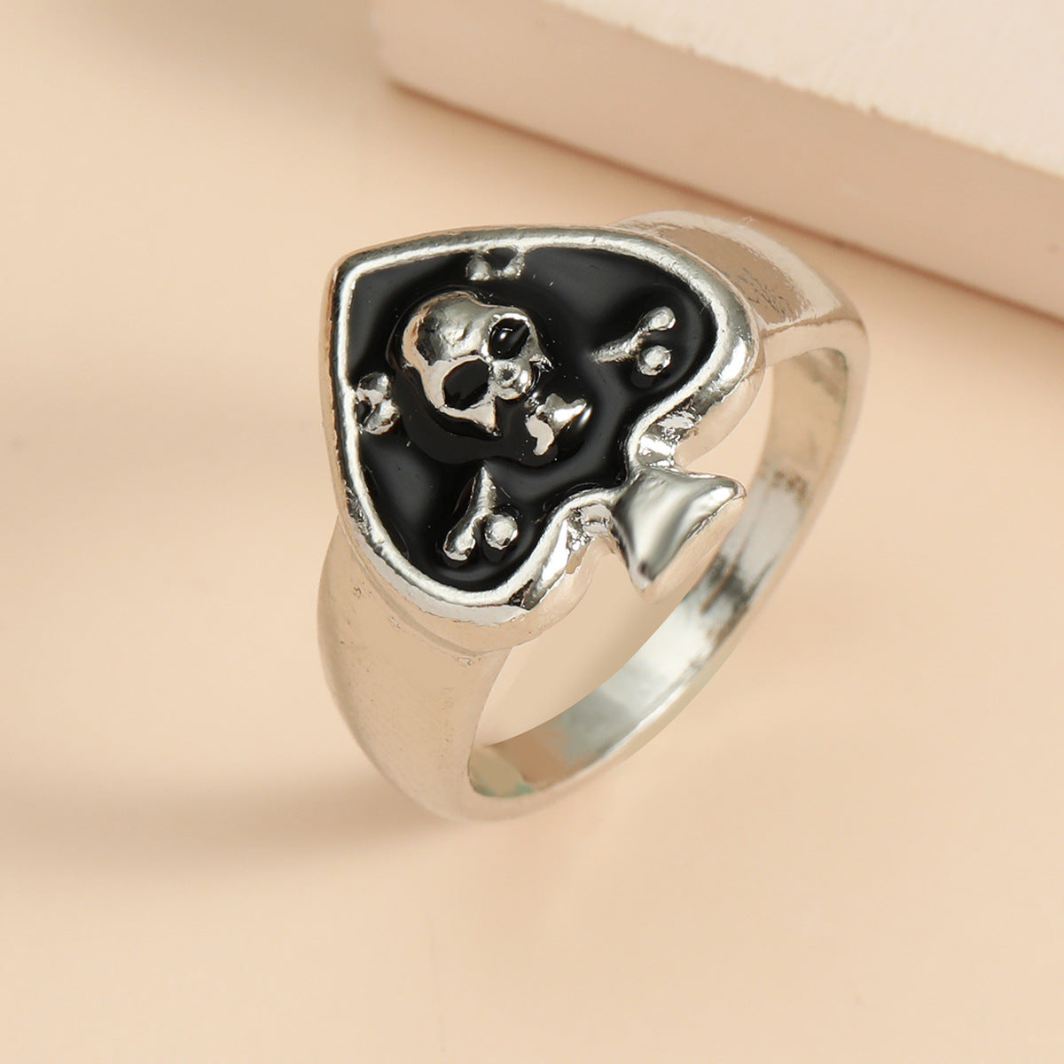 Wholesale Gothic Skull Ring Punk Exaggerated Alloy Open Ring