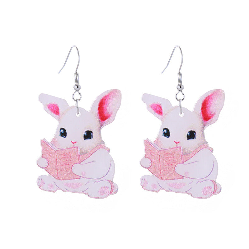 Wholesale Easter Bunny Acrylic Earrings