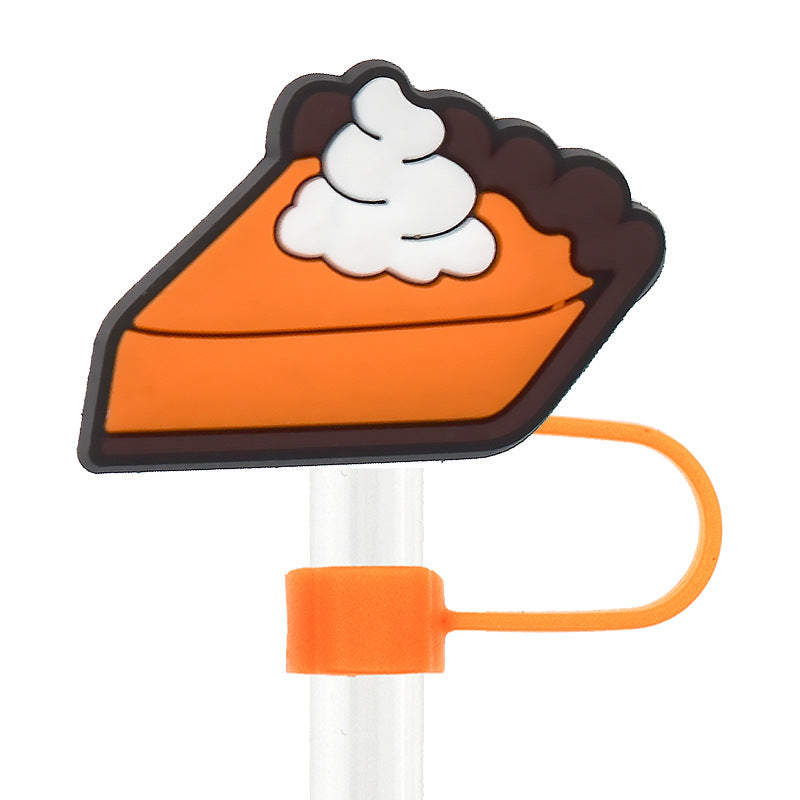 Wholesale Random 100pcs Thanksgiving 10mm Soft Glue Straw Plug Straw Tube Cap ACC-SCR-RYY069