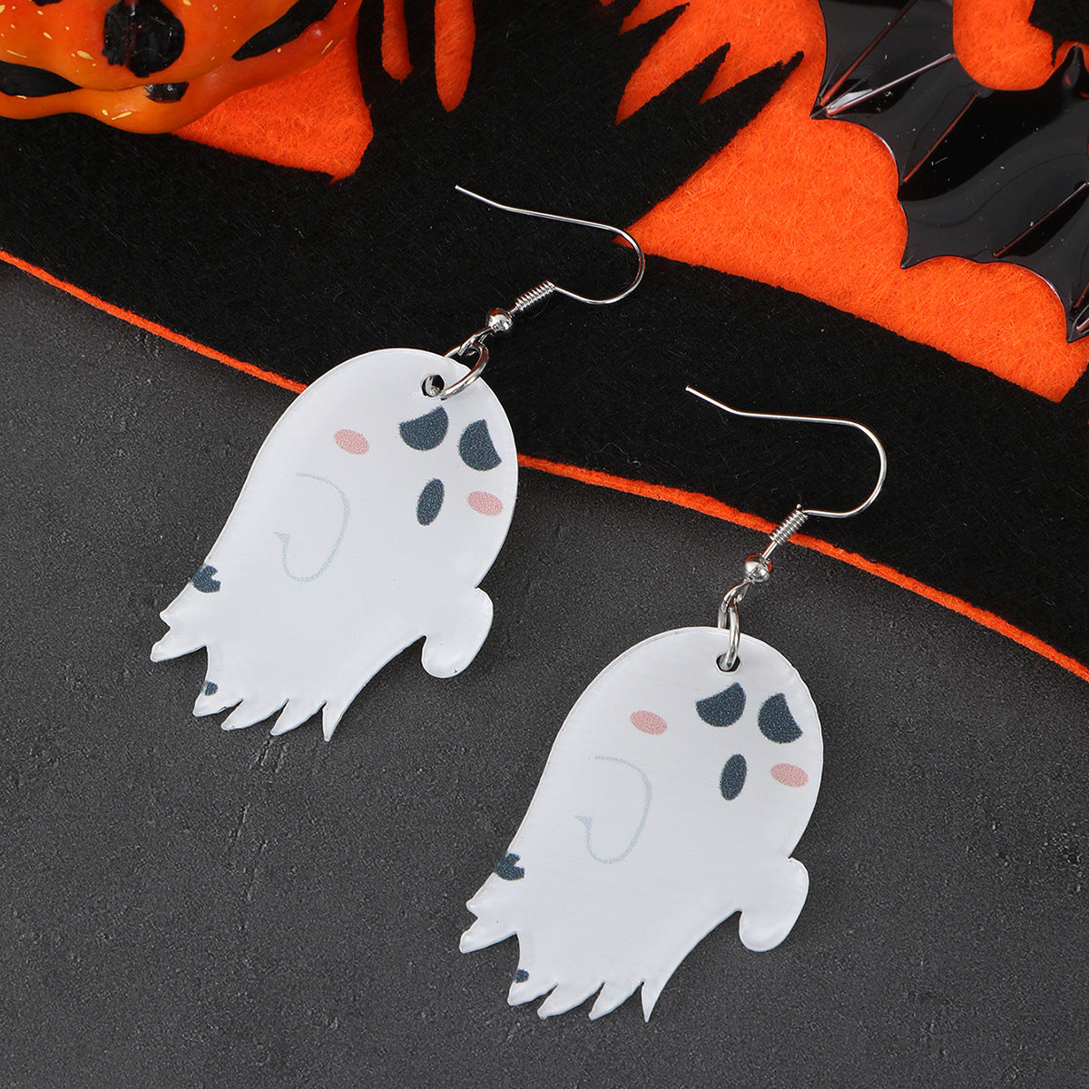 Wholesale  cartoon little ghost cute funny ghost jewelry acrylic earrings
