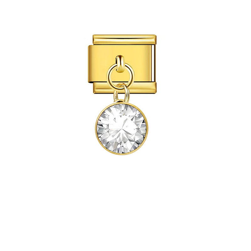 Wholesale Stainless Steel Electroplated Gold Starry Sky Pendant DIY Jewelry Accessory