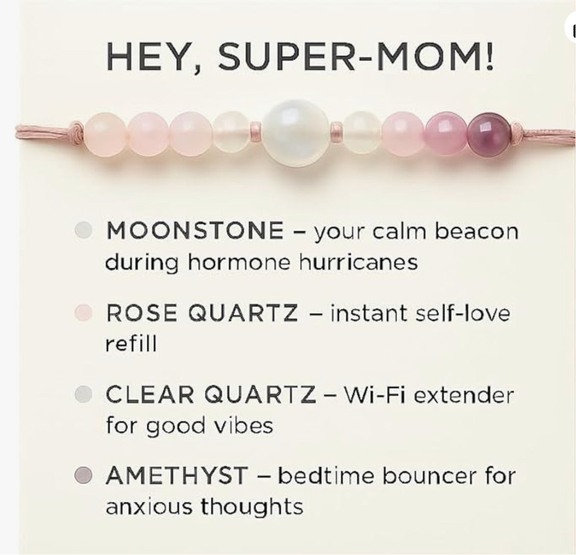 Wholesale Redwood Stone Bracelet Amethyst Moonstone Cord Beaded Adjustable Bracelet