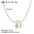 Wholesale 12 constellation stainless steel plated 18k gold white seashells pearl light luxury necklace
