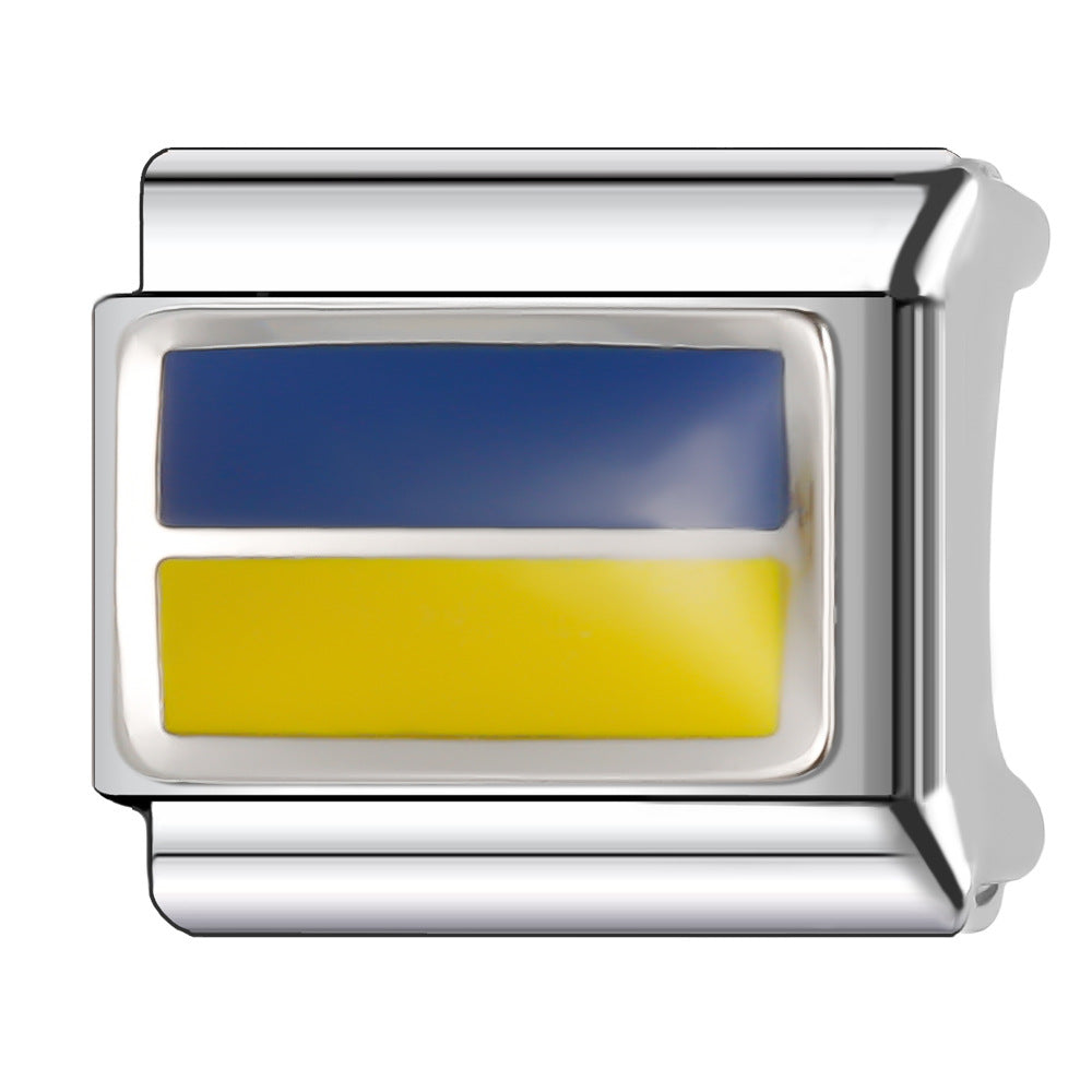 Wholesale Italian Charm Bracelet 9mm DIY Splicing Creative Pattern Stainless Steel Composable Bracelet