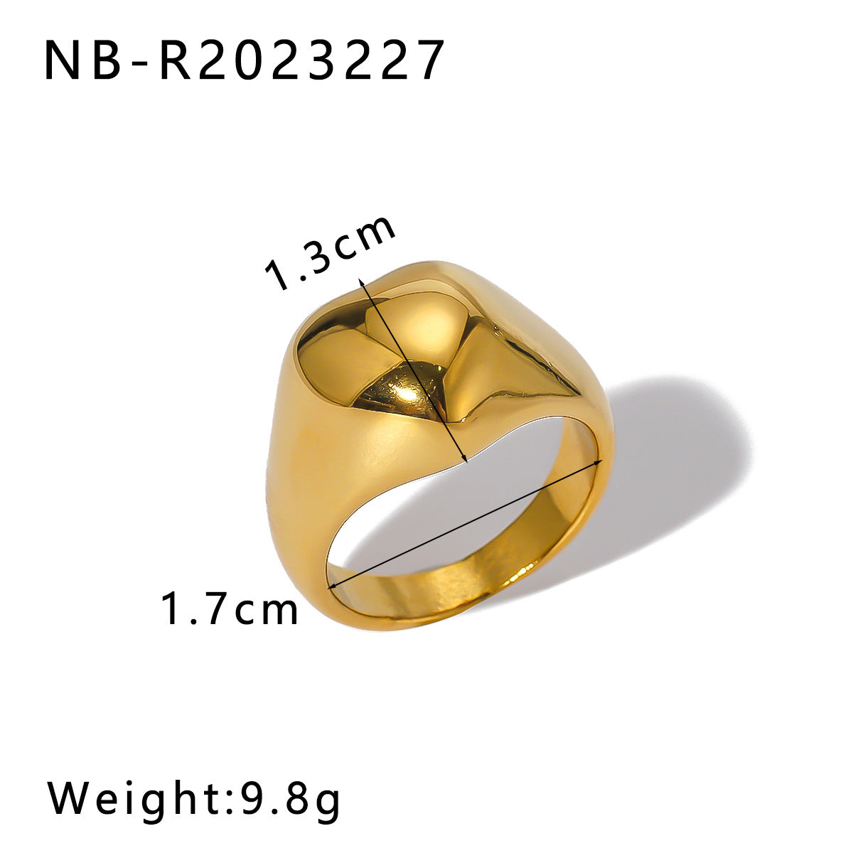 Anillo de acero de titanio de amor geométrico de forma geométrica al por mayor