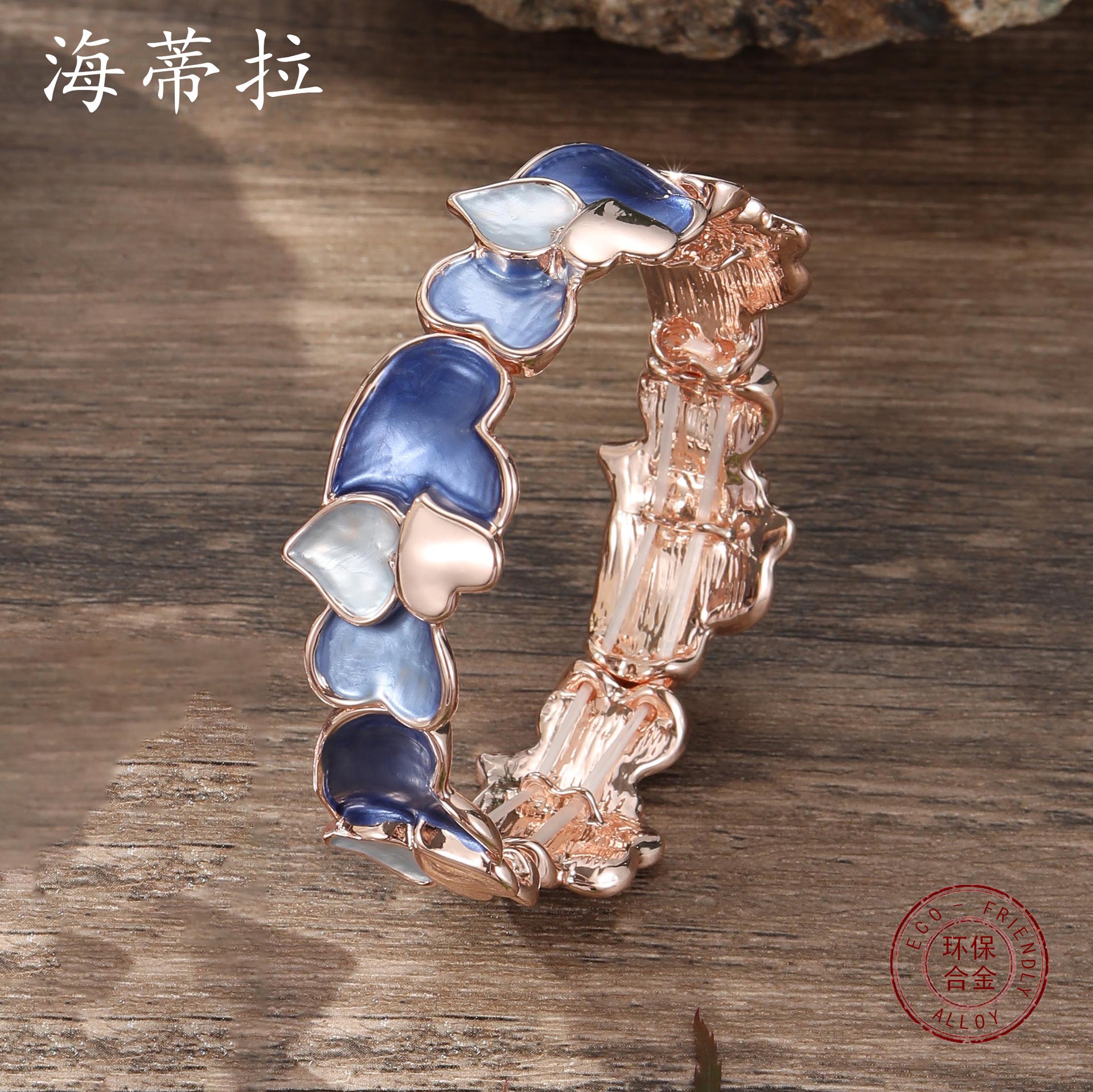 Wholesale  color painting oil geometric love elastic bracelet