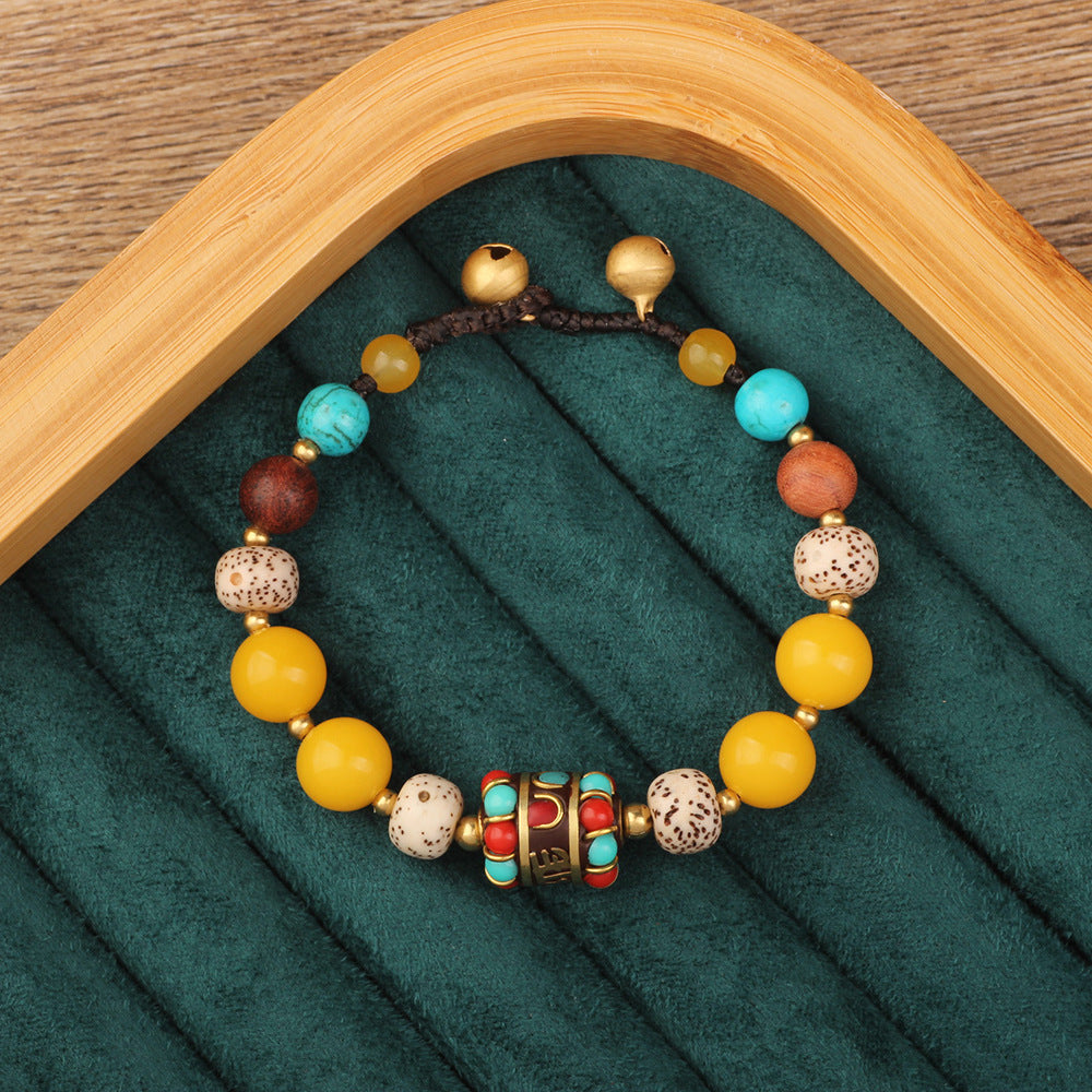 Wholesale Ethnic Retro Tibetan Hand-woven Turquoise Bracelet