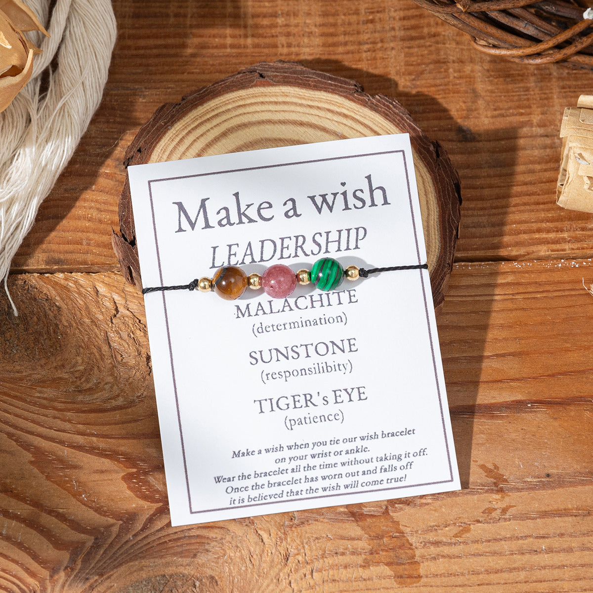 Bracciale di benedizione in pietra naturale all'ingrosso