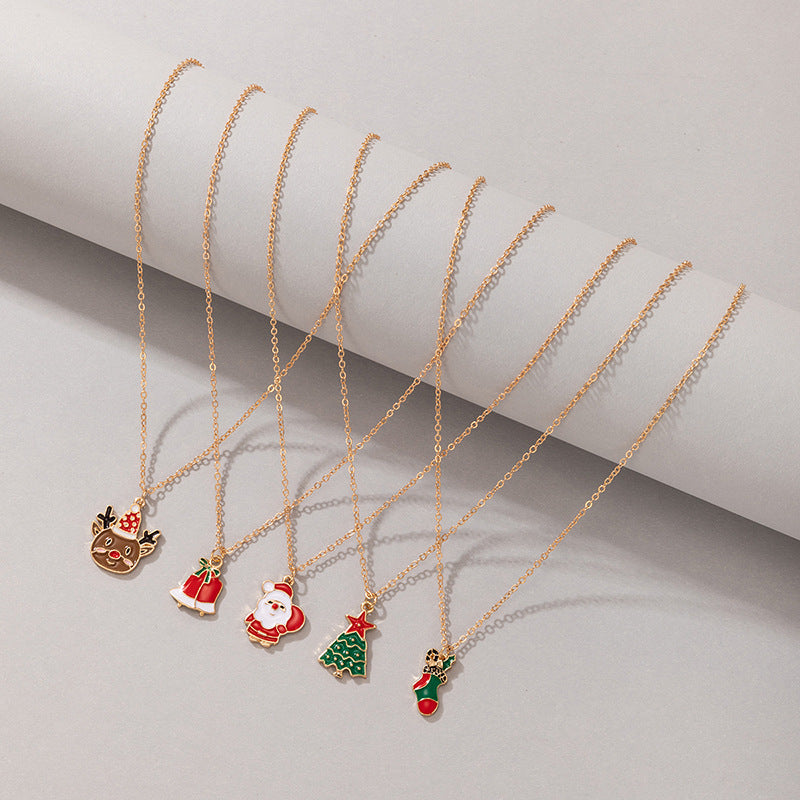 Wholesale Christmas Series Snowman Sock Pendant Necklaces ACC-NE-YongGe005