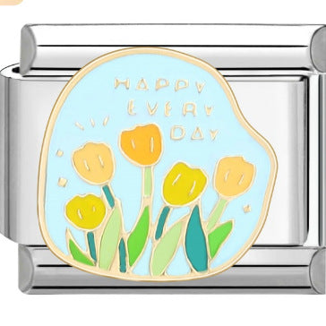 Wholesale 10pcs Italian Charm Bracelet 9mm DIY Splicing Removable Heart Star Stainless Steel Composable Bracelet