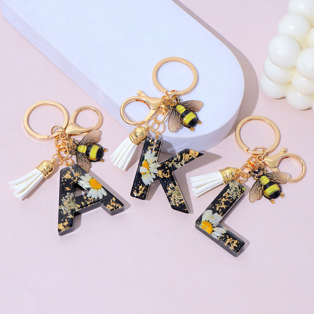 Wholesale Resin Bee Letter Bag Charm Decorative Accent Gift for