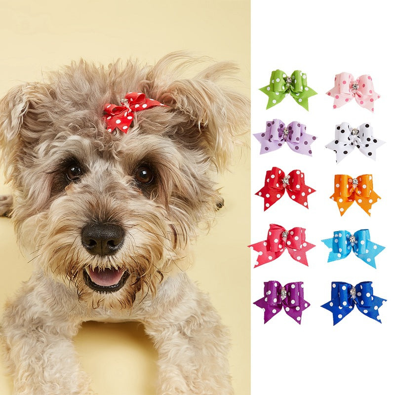 Wholesale all-match polka dot bow rubber band headband