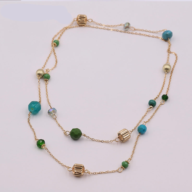 Wholesale temperament personality long female retro necklace