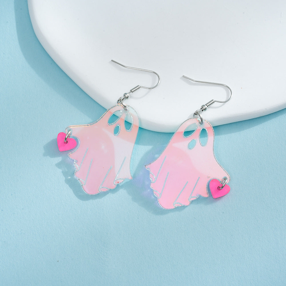 Wholesale Halloween Cute Laser Fantasy Ghost Acrylic Earrings ACC-ES-AnDao035