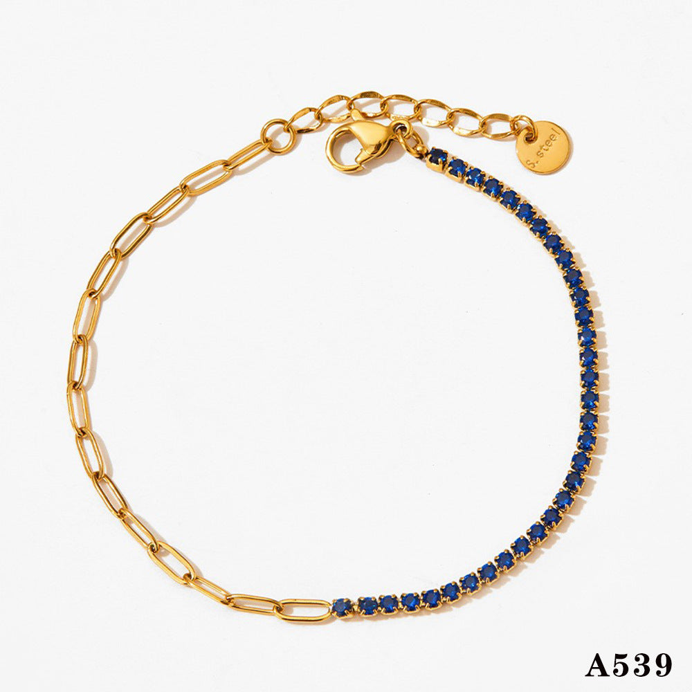 Wholesale  fashion minimalist design stainless steel ankle