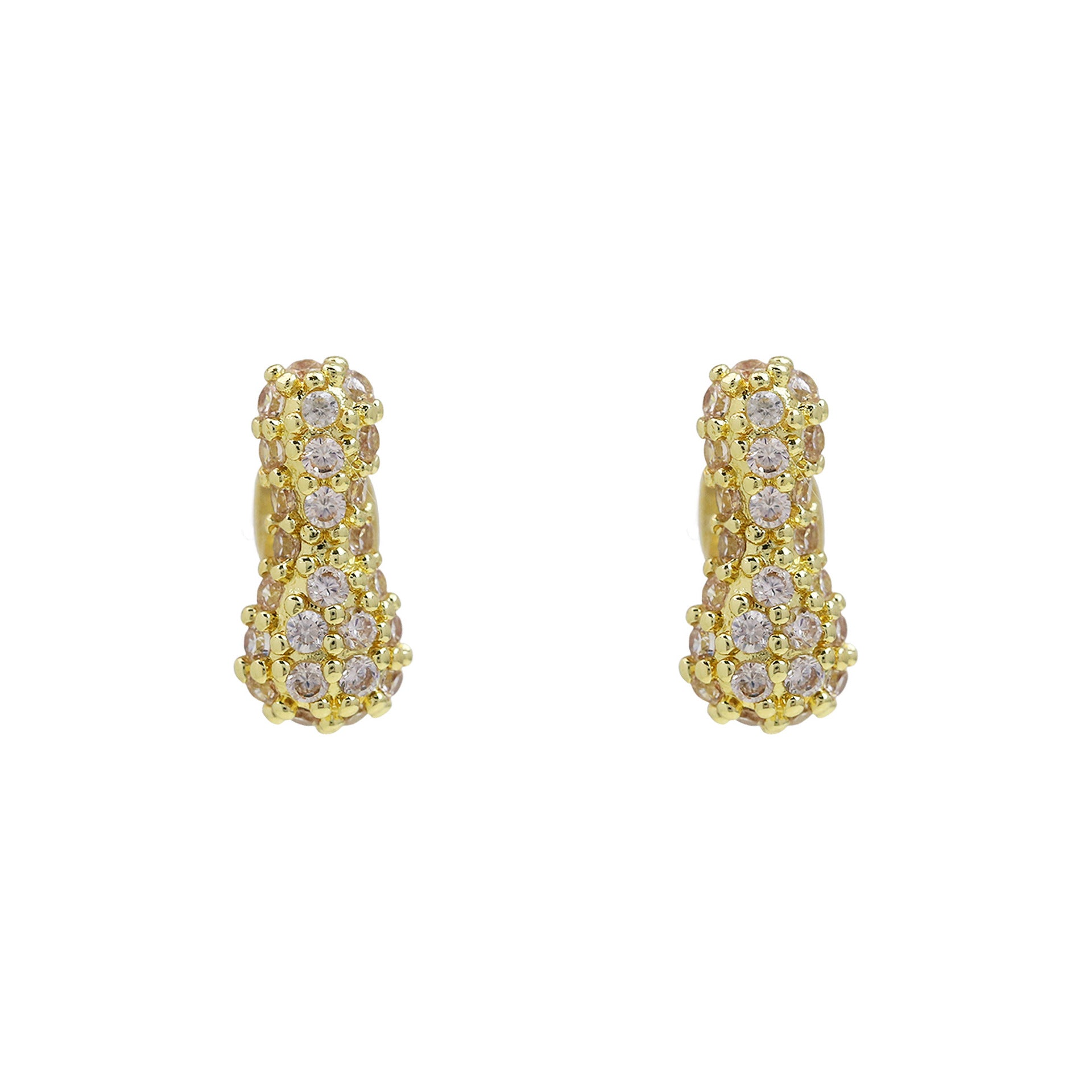 Wholesale 18k Brass Balloon Bubble Zircon small size 26 English Cute Letter Earrings