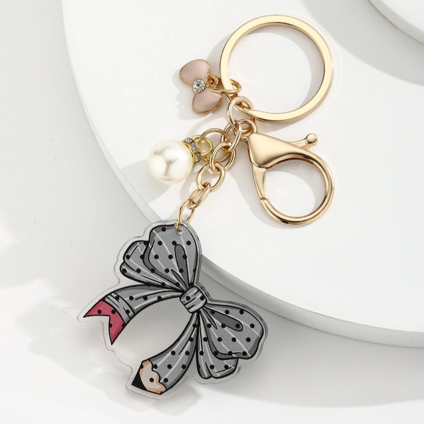 Wholesale Acrylic Bow Keychain