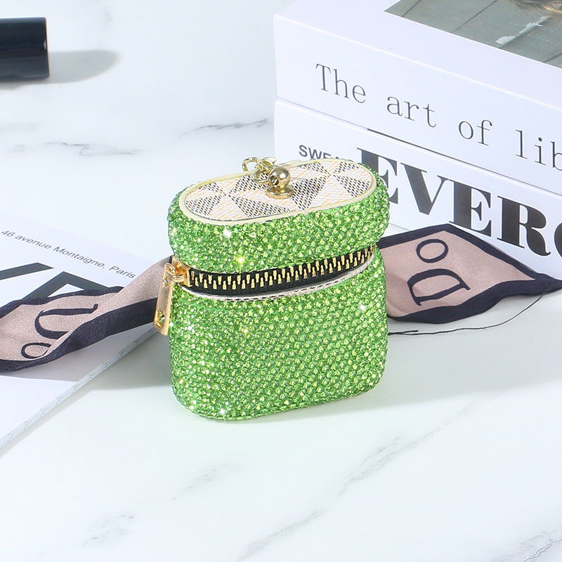 Wholesale High-end Full Diamond Storage Wireless Keychain Coin Purse Earphone Case ACC-EPC-RuiJie001