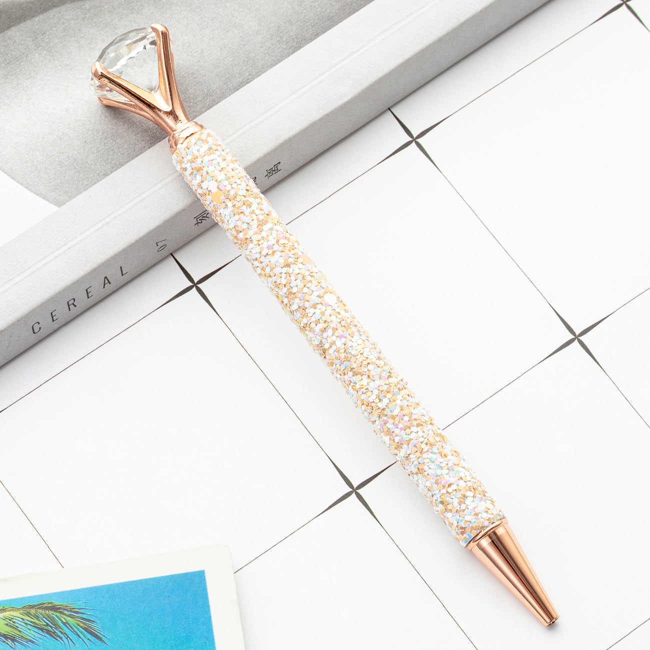 Wholesale Metal Sequin Ballpoint Pen  Creative Multicolor Glitter Powder Wrap Ballpoint Pen