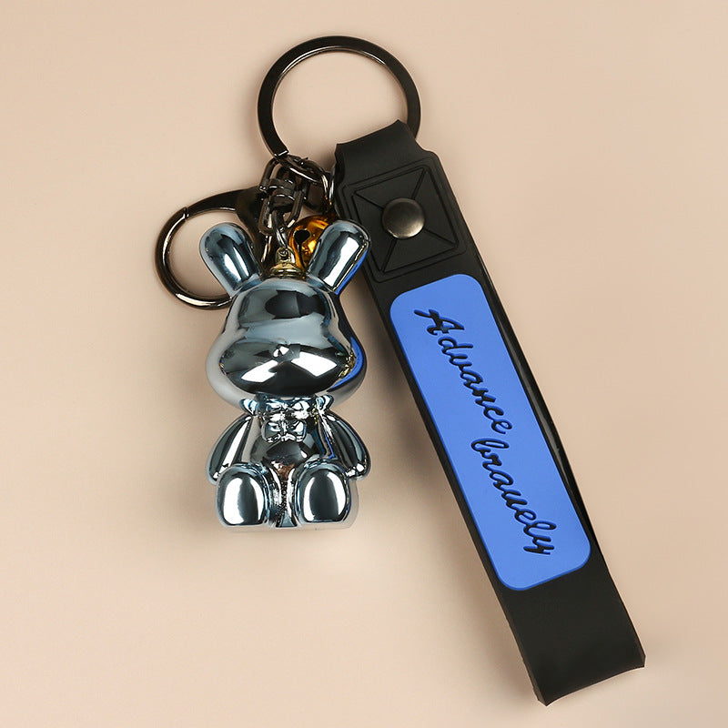 Wholesale Cartoon Gradient Colorful Sitting Bunny Keychains ACC-KC-HongAo008