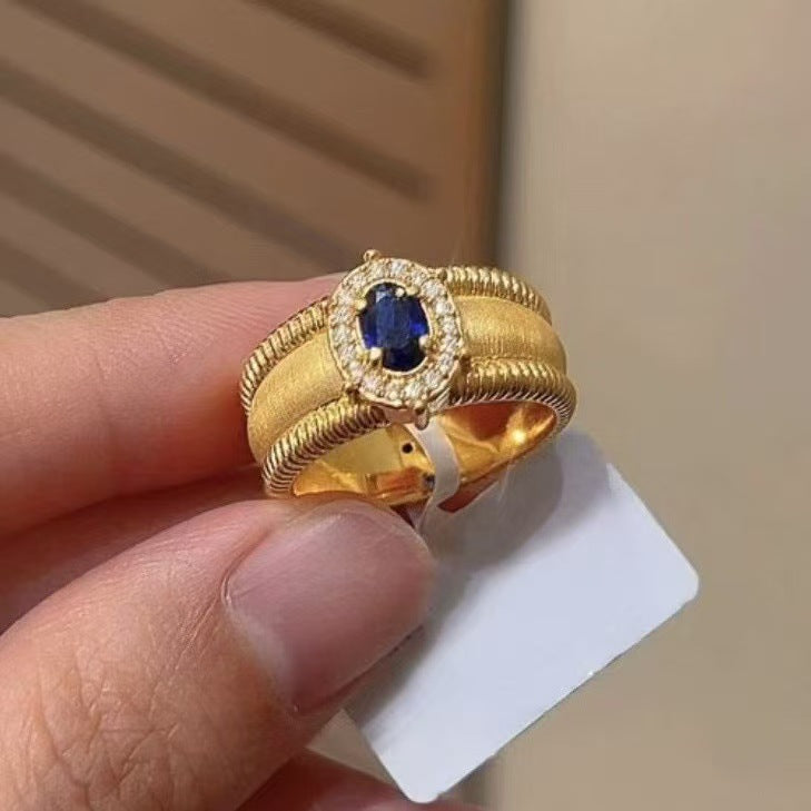 Wholesale  Light Luxury Retro  Diamond-Studded Ring
