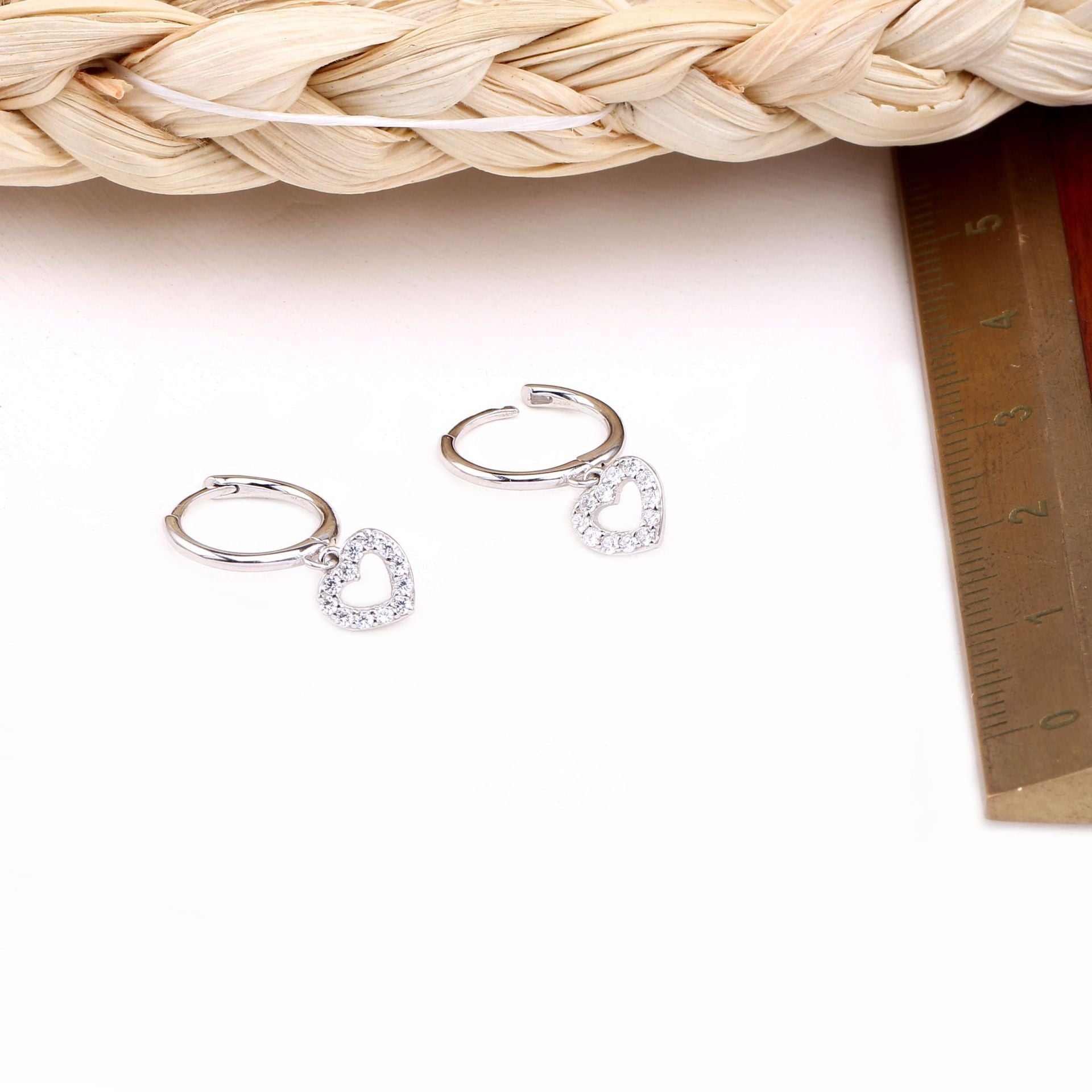 Wholesale s925 sterling silver micro inlay love earrings