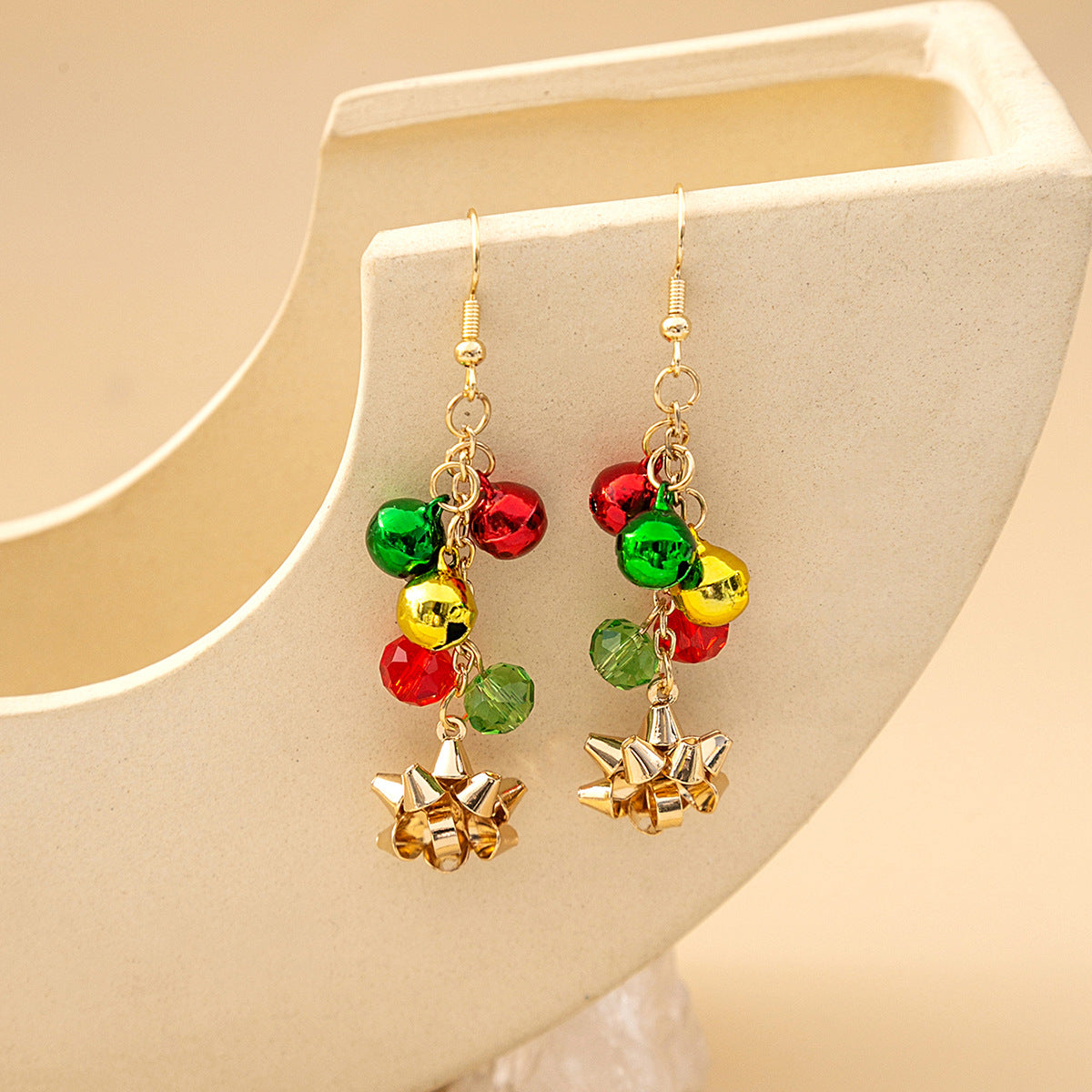 Wholesale Christmas Colorful Bell Tassel Earrings ACC-ES-MDD073