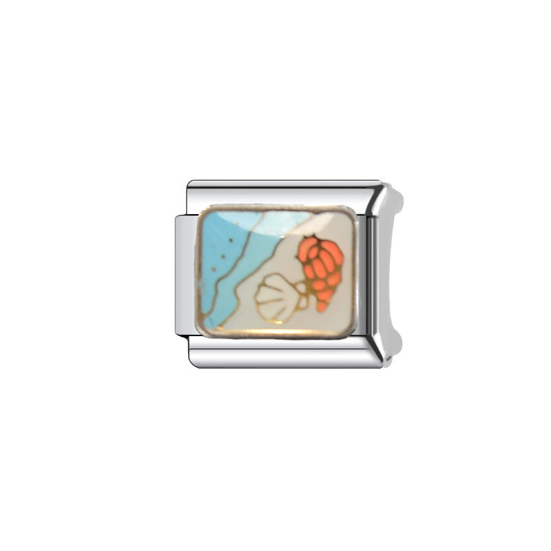 Wholesale Italian Charm Bracelet 9mm DIY Splicing Cute Creative Stainless Steel Composable Bracelet