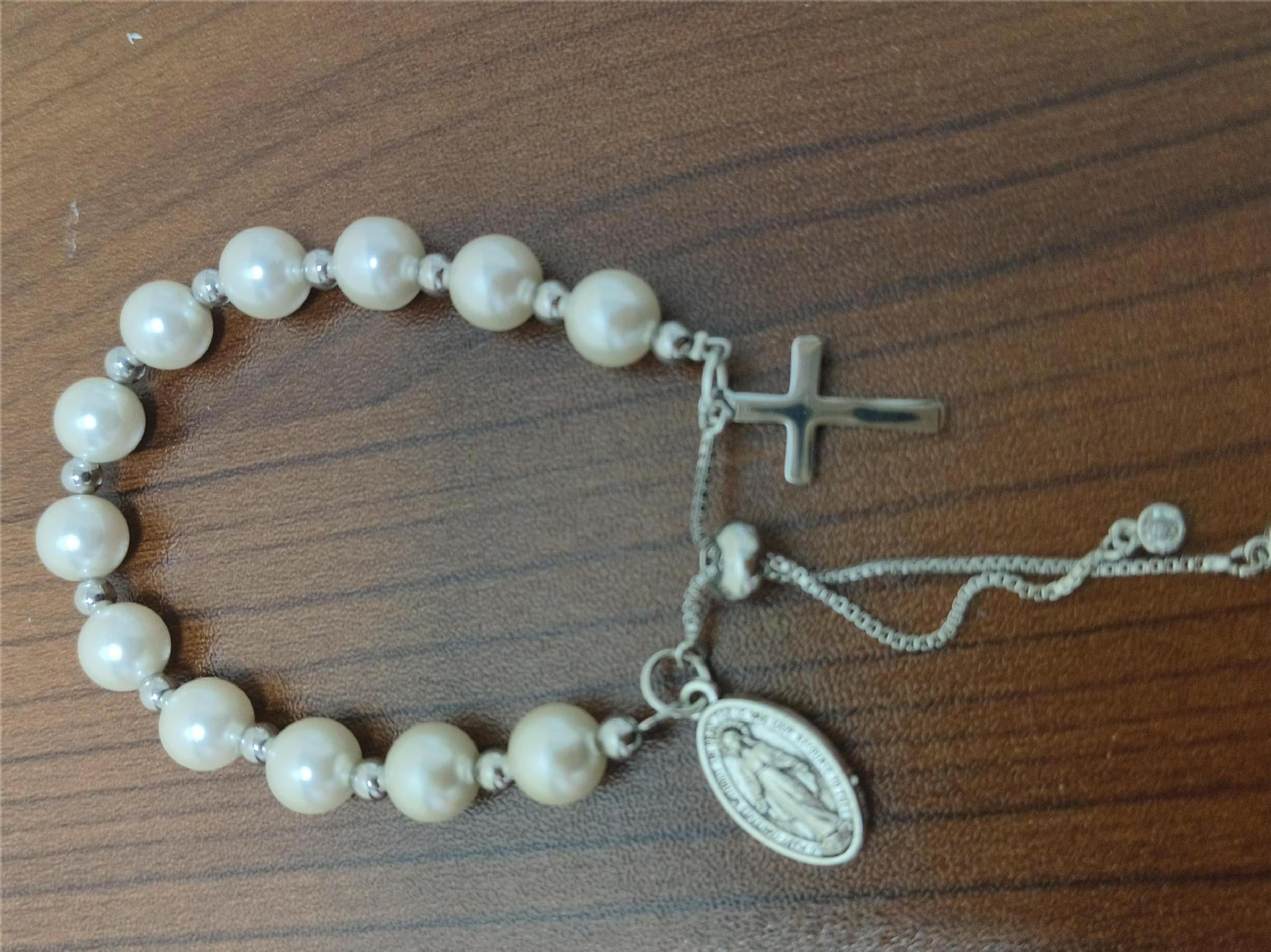 Wholesale Diamond Circle White Pearl Women Bracelet