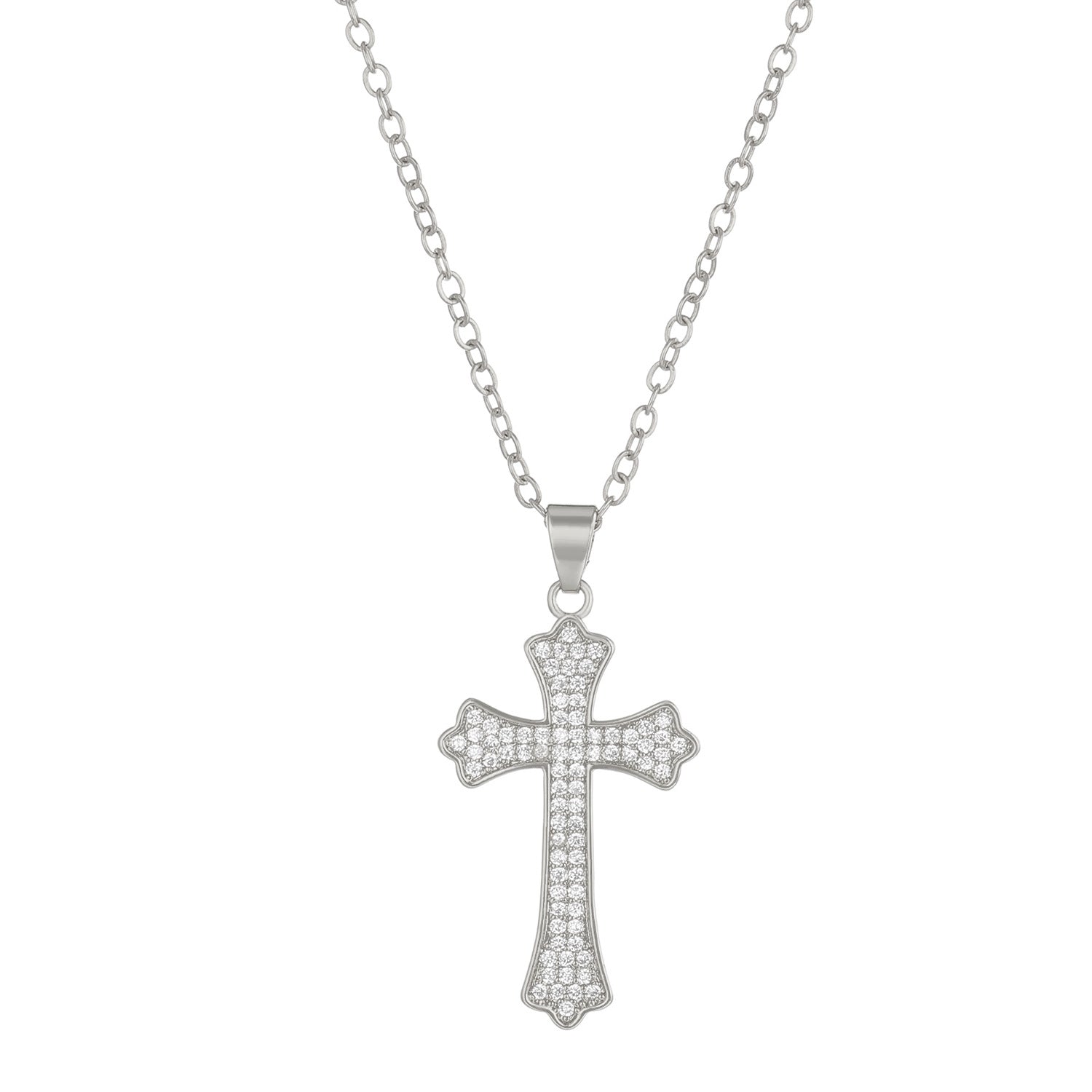 Wholesale Zircon Virgin Cross Necklace ACC-NE-MY004