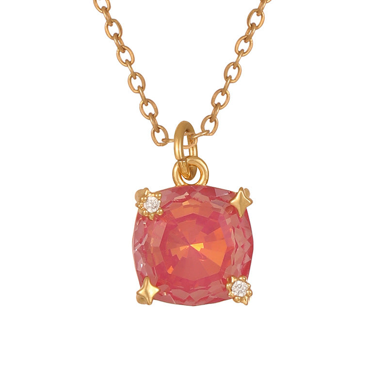 Wholesale Water Drop Zircon December Birthstone Necklace