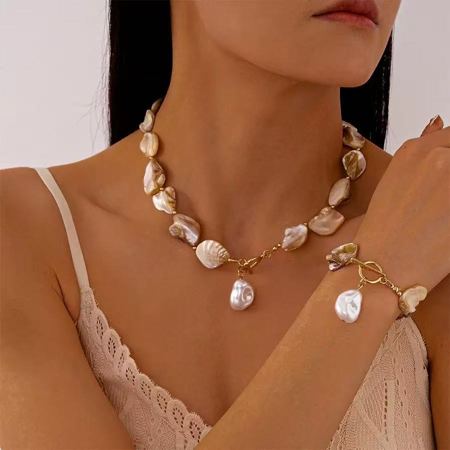 Wholesale Shell Starfish Necklace French Retro Beach Fashion Jewelry Accessory for Daily Wear