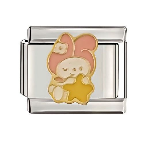 Wholesale Italian Charm Starter Bracelets DIY square Single Section Creative Stainless Steel Composable Bracelet