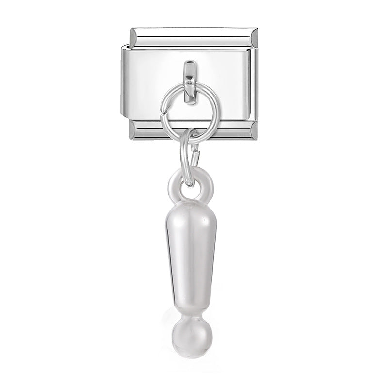 Wholesale 9mm Italian Charm Starter Bracelets DIY Heart Pendant Stainless Steel Composable Bracelet