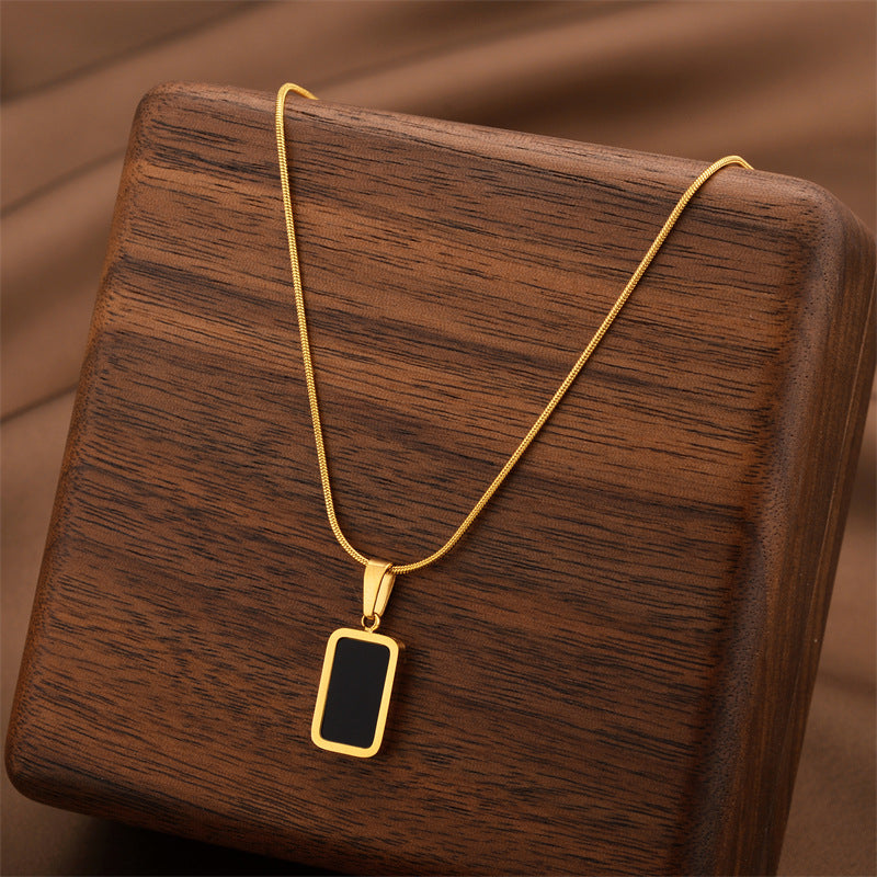 Wholesale Light Luxury Titanium Steel Necklace ACC-NE-Quanx006