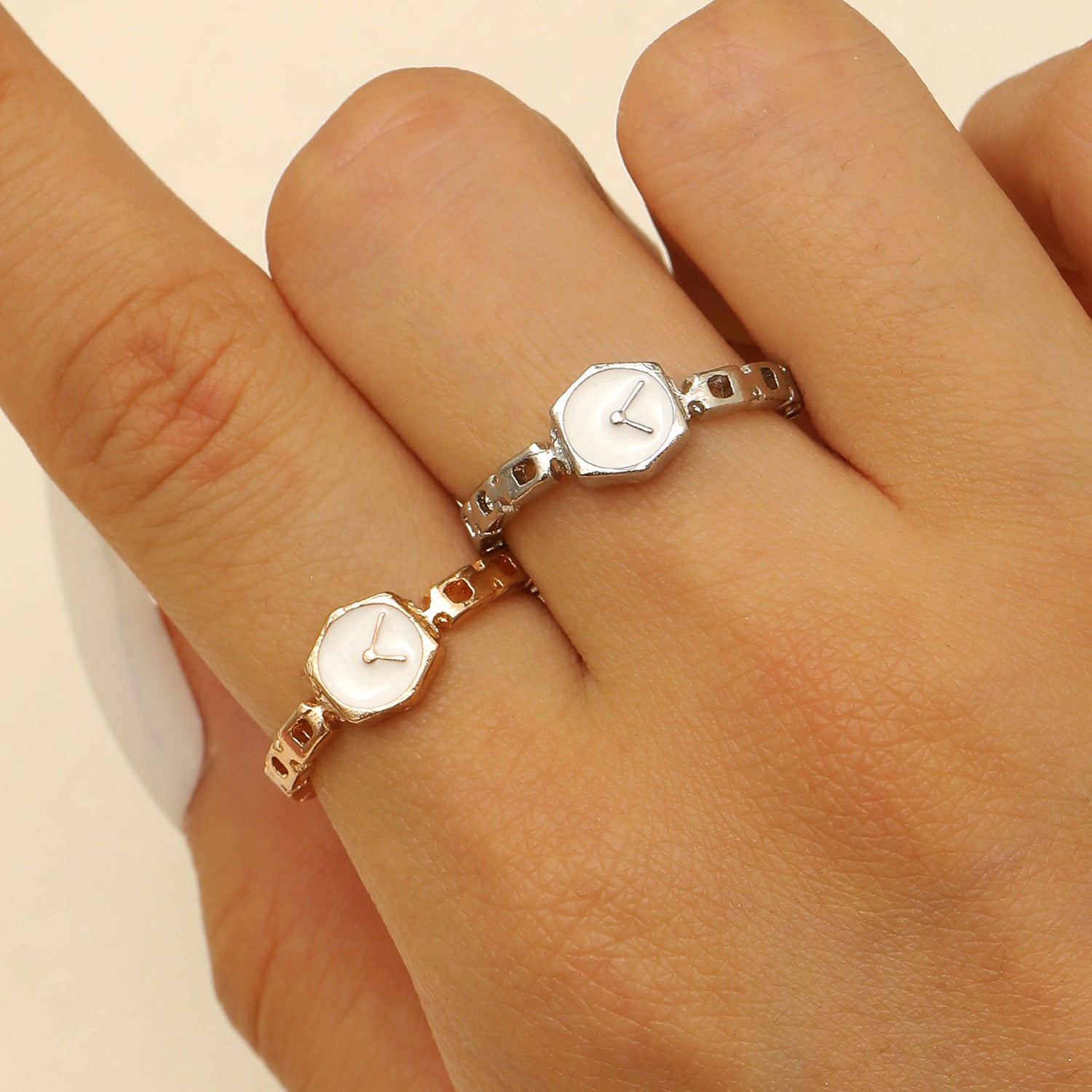 Wholesale copper gold-plated  watch hand open ring