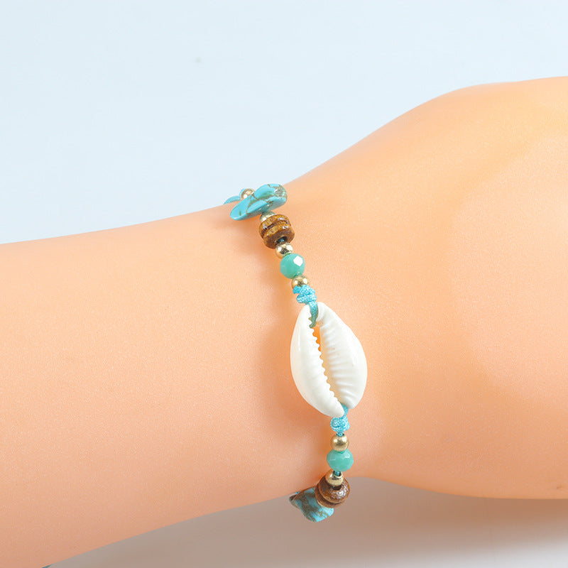 Wholesale  shell gravel bracelet ocean beach bracelet