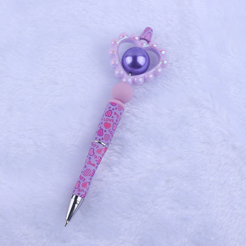 Wholesale Cute cartoon Valentine's Day shape love silicone beaded pen