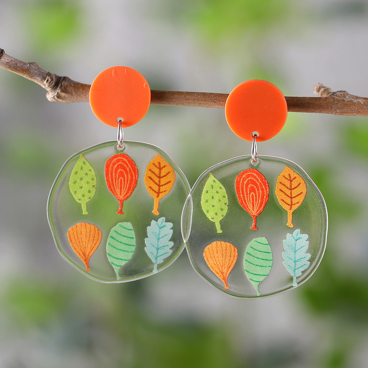 Wholesale Flower Leaf Pendant Earrings