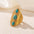 Wholesale Stainless Steel 18K Gold Open Turquoise Ring